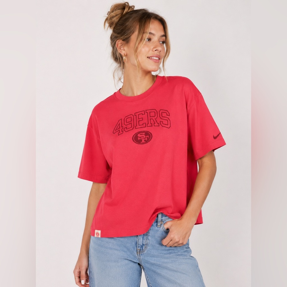 Nike San Francisco 49ers Glory Arch Boxy T-Shirt Women’s S NFL Tee
